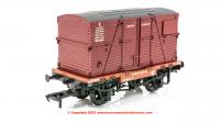 37-951E Bachmann Conflat Wagon BR Bauxite (Early) With BR Crimson BD Container - Era 4.